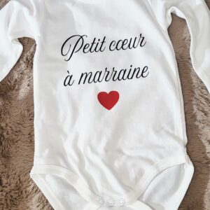 Body - petit coeur à marraine