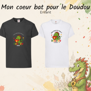 T-shirt enfant - Mon coeur bat Doudou