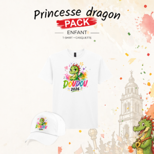 Pack T-shirt + casquette enfant - Princesse dragon