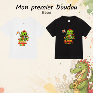 T-shirt bébé - Mon premier Doudou 2026