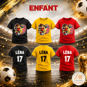 T-shirt enfant Belgium 2026 - Fille